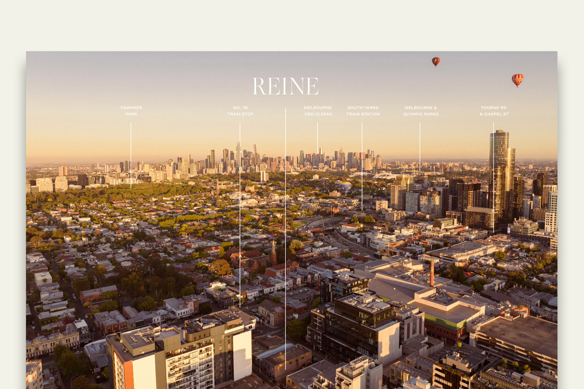 Melbourne skyline as seen from the rooftop of Reine building, web development done by wootech